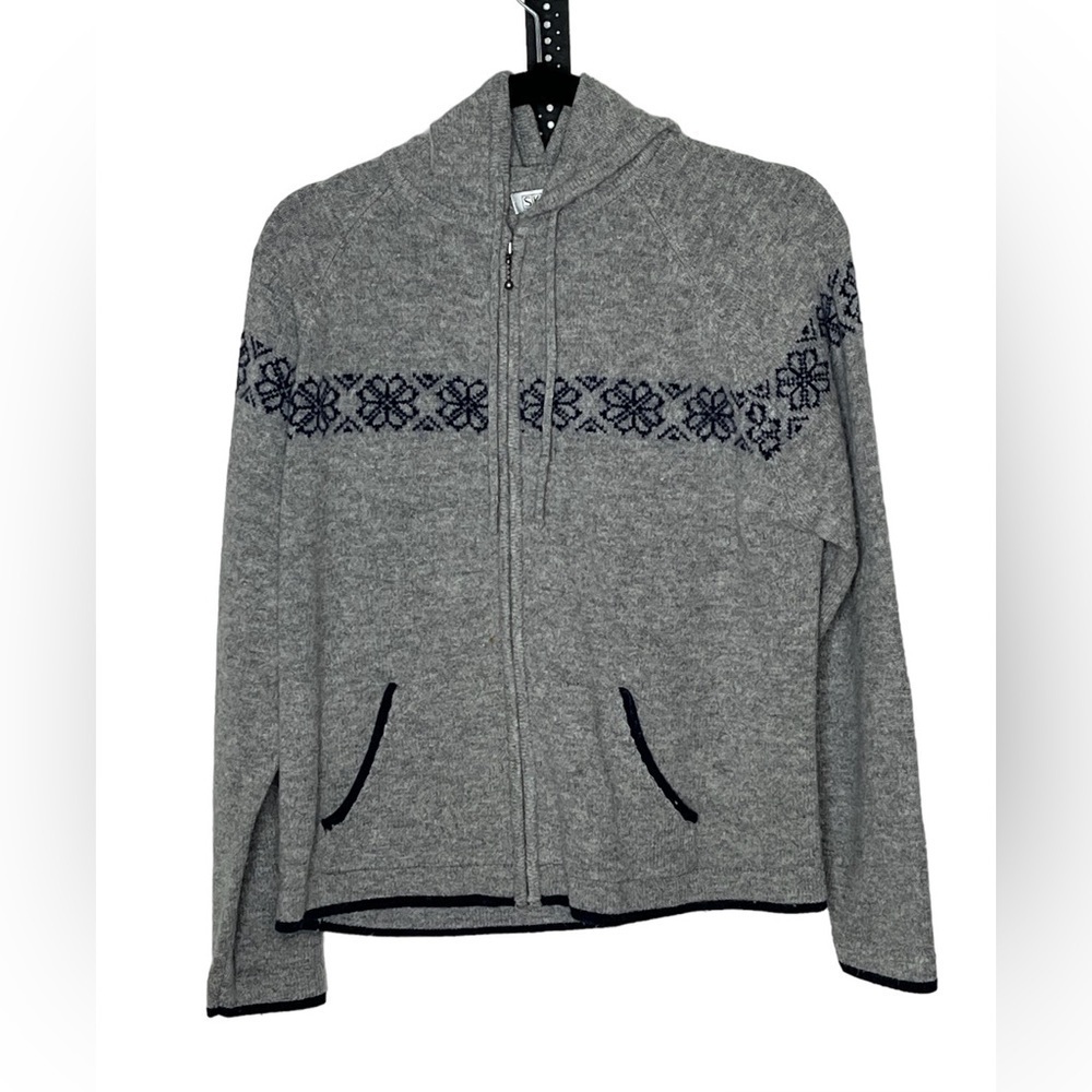 Skyr Lambswool. Zip Up Sweater Sz PL